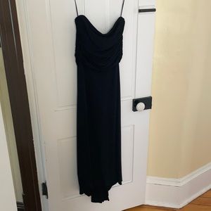 Black strapless dress